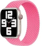 Geflochtenes Solo Loop f&uuml;r das Apple Watch | 44/45/46/49 mm - Gr&ouml;&szlig;e 10 - Flamingo