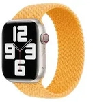 Geflochtenes Solo Loop f&uuml;r das Apple Watch | 44/45/46/49 mm - Gr&ouml;&szlig;e 8 - Maize -