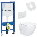 Sp&uuml;lrandloses H&auml;nge WC Set mit Bidet Taharet Funktion Softclose Sitz und