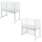 Baby-Delux Beistellbett Babybett 90x40 h&ouml;henverstellbar wei&szlig; mit Matratze und