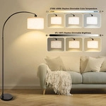 CCLIFE Stehlampe Wohnzimmer Bogenlampe LED E27 Leselampe 60W Dimmbar 2700-6000K