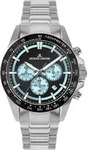 Jacques Lemans Chronographen Liverpool Black - Light blue - Silber