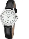 Regent Damen Uhr Lederarmband 2112418 Analog Leder Armbanduhr schwarz UR2112418...