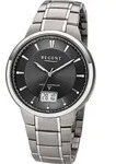 Regent Herren Uhr Funkuhren Metall Funkuhr Analog-Digital silber URFR269 - Silber