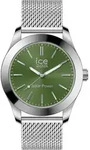 ICE Watch Steel 023796 Solar, Milanaise, Analog, gr&uuml;n, silberfarben - Gr&uuml;n