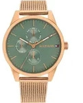 Tommy Hilfiger Multi Zifferblatt Quarz Uhr f&uuml;r Damen mit Ros&eacute;goldfarbenes Edelst -
