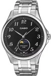 Casio MTP-M110D-1AVER Herrenuhr Edelstahl mit Mondphase - Schwarz