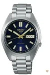 Seiko 5 Sports Automatikuhr aus Edelstahl mit blauem Zifferblatt SRPL55K1