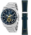 Maserati Velocita Chrono Set R8873652001 Herrenuhr Velocita Chrono Set - Silber