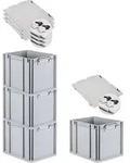 SuperSparSet 4x Eurobox NextGen Economy mit Scharnierdeckel und schwarzen