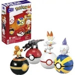 MEGA Pok&eacute;mon 4 Feuer-Typ Pok&eacute;mon Sets, Konstruktionsspielzeug - Silber