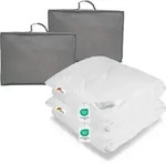2x warme Allergiker Winter Bettdecke Duo Steppbett Klimafaser 135x200 - Wei&szlig;