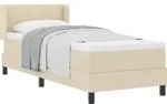 vidaXL Boxspringbett mit Kopfteil Creme 200 x 80 cm Stoff - Creme