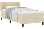 vidaXL Boxspringbett mit Kopfteil Creme 80 x 200 cm Stoff - Creme