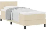 vidaXL Boxspringbett mit Kopfteil Creme 80 x 200 cm Stoff - Creme
