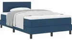 vidaXL Boxspringbett mit Kopfteil Blau 120 x 190 cm Stoff - Blau