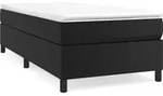 vidaXL Boxspringbettgestell Schwarz 90x190 cm Kunstleder - Schwarz
