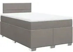 vidaXL Boxspringbett mit Matratze Taupe 120x200 cm Stoff - Taupe
