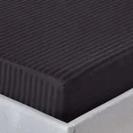 HOMESCAPES Damast Spannbettlaken 100 x 200 cm &ndash; schwarz, 100 % &Auml;gyptische