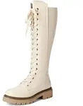 DREAM PAIRS Damenstiefel Kniehohe Stiefel Damen Flach rutschfeste Laufsohle