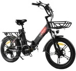 E-Bike Klappbar 20 Zoll Fatbike &ndash; 36V20.8Ah Doppelakku, 90KM Reichweite & 150KG