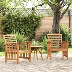 vidaXL Gartenst&uuml;hle 2 Stk. Massivholz Akazie