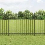 vidaXL Gartenzaun | Stahl | Stabil | Rechteckig | Modern - Schwarz