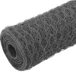 vidaXL Drahtzaun Stahl mit PVC-Beschichtung 25x1,5 m Grau - Grau