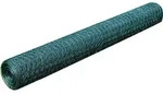 vidaXL Drahtzaun mit PVC-Beschichtung 25x0,75 m Gr&uuml;n - Gr&uuml;n
