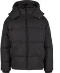 Urban Classics Winterjacke Herren Puffer Jacket With Flap Hood schwarz S - Schwarz -