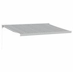 vidaXL Markise Einziehbar Anthrazit und Wei&szlig; 4x3 m Stoff und Aluminium
