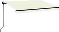 vidaXL Markise Manuell Einziehbar mit LED 350x250 cm Creme