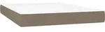 vidaXL Taschenfederkernmatratze Mittel Taupe 140x190x20 cm Stoff - Braun/Wei&szlig;