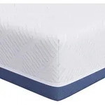 vidaXL Matratze Wei&szlig; und Blau 140 x 190 cm Jacquard-Stoff - Wei&szlig;
