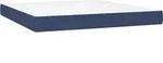 vidaXL Taschenfederkernmatratze Mittel Blau 180x200x20 cm Stoff - Blau/Wei&szlig;
