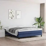 vidaXL Taschenfederkernmatratze Mittel Blau 160x200x20 cm Stoff - Blau/Wei&szlig;