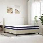 vidaXL Matratze Taschenfederkern Mittelfest 180x200 cm - Wei&szlig;