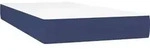 vidaXL Taschenfederkernmatratze Mittel Blau 90x200x20 cm Stoff - Blau/Wei&szlig;