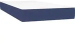 vidaXL Taschenfederkernmatratze Mittel Blau 80x200x20 cm Stoff - Blau/Wei&szlig;