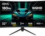 ODYS XP32 PRO-X, 32" (80cm) Curved Gaming Monitor, WQHD, 180 Hz, 1 ms, VA)