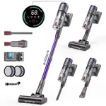 Akku Kabelloser Staubsauger 600W/58Kpa | 80 Min. Akku & Touchscreen | 1.6L mit 5