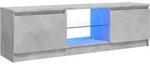vidaXL TV-Schrank mit LED-Leuchten Betongrau 120x30x36 cm - Grau