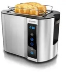 Arendo - Toaster 2 Scheiben Edelstahl Touchpanel - 800 W &ndash; Doppelwandgeh&auml;use...