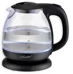 Elektrischer Glaswasserkocher Schwarz 1l 1100W MR-055-BLACK - Schwarz