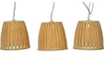 LED Solar Lichterkette Lampenschirme 4,5m Kunststoff Warmwei&szlig; - Beige/Wei&szlig;