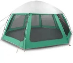 vidaXL Poolzelt mit abnehmbarem &Uuml;berzelt Netzw&auml;nden Meergr&uuml;n 510x510cm - Gr&uuml;n