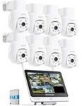 ZOSI 5MP &Uuml;berwachungskamera Set Aussen WLAN mit 12" Monitor 2TB HDD, 8X WiFi 6 Pan