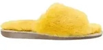 Vanuba - Damen Pl&uuml;sch Hausschuhe Lammfell Schafwolle D010 Senf Mustard, Gr&ouml;&szlig;e 36