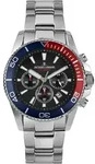 Jacques Lemans Chronographen Liverpool Diver Blue - Red - Silber