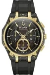 Bulova Herren Armbanduhr 98A328 Curv Chronograph schwarz-goldfarben Jubil&auml;umsedition
